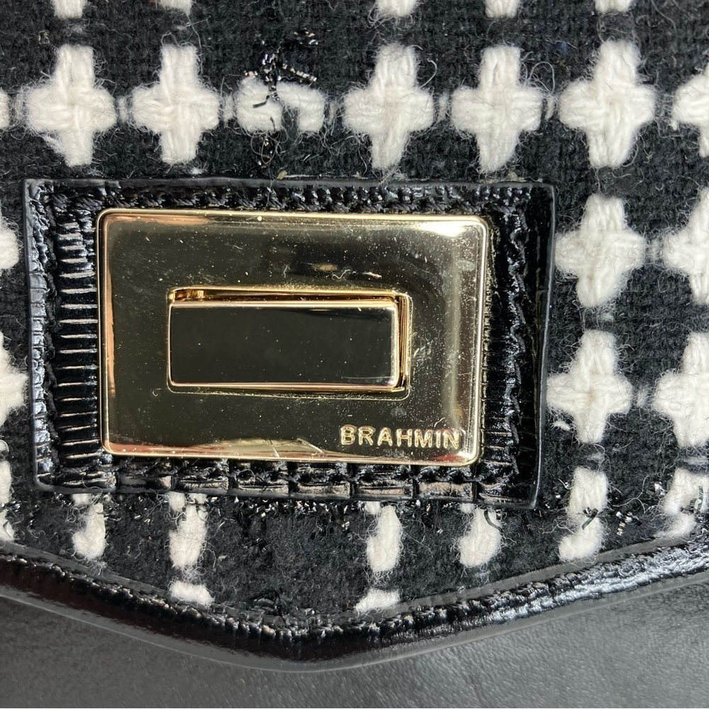 Brahmin Rene Black Hillside Genuine Leather Crossbody Purse - Picture 5 of 10
